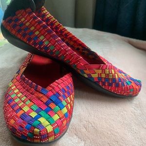 Bernie Mev red and multicoloured shoes Size 8